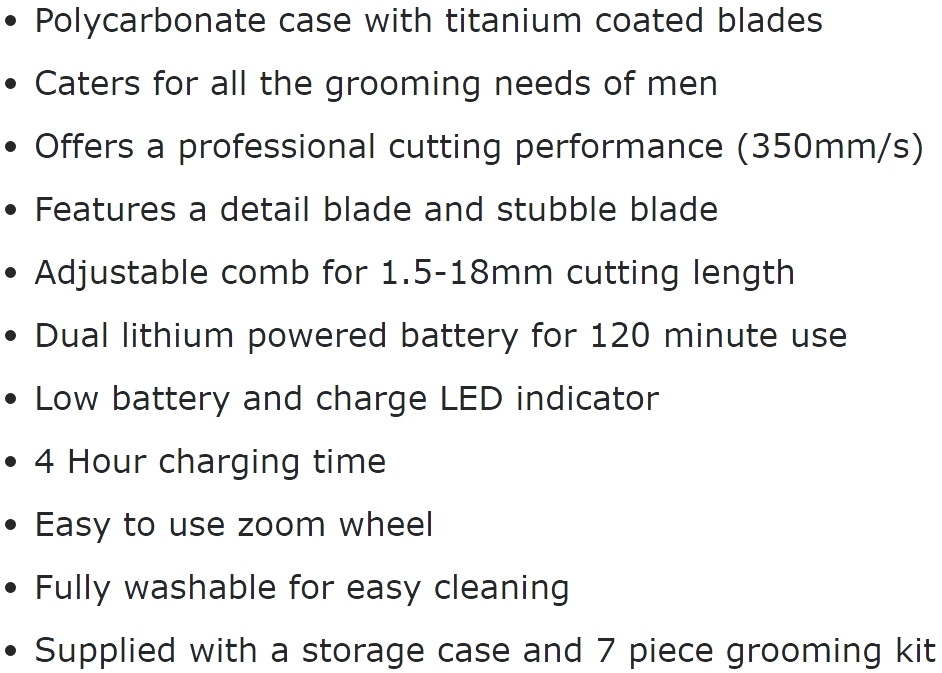 מכונת תספורת מקצועית לעיצוב זקן רמינגטון REMINGTON MB4850 TEXT